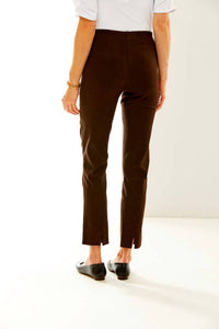 SARA CAMPBELL Flannel Sheri Pants in chocolate heather - women's pants - detail view