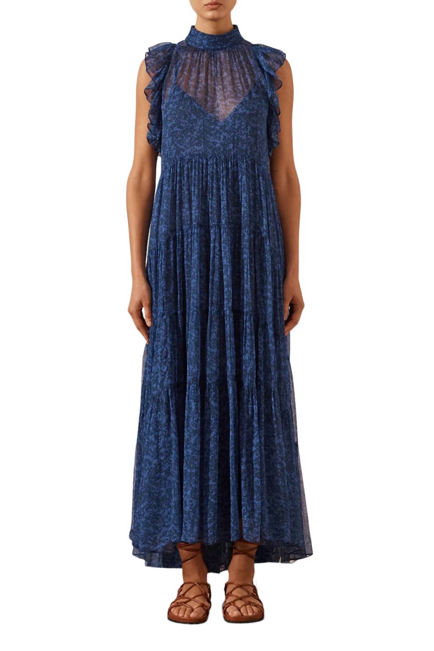 Shona Joy - SALDANHA HIGH NECK TIERED MAXI DRESS