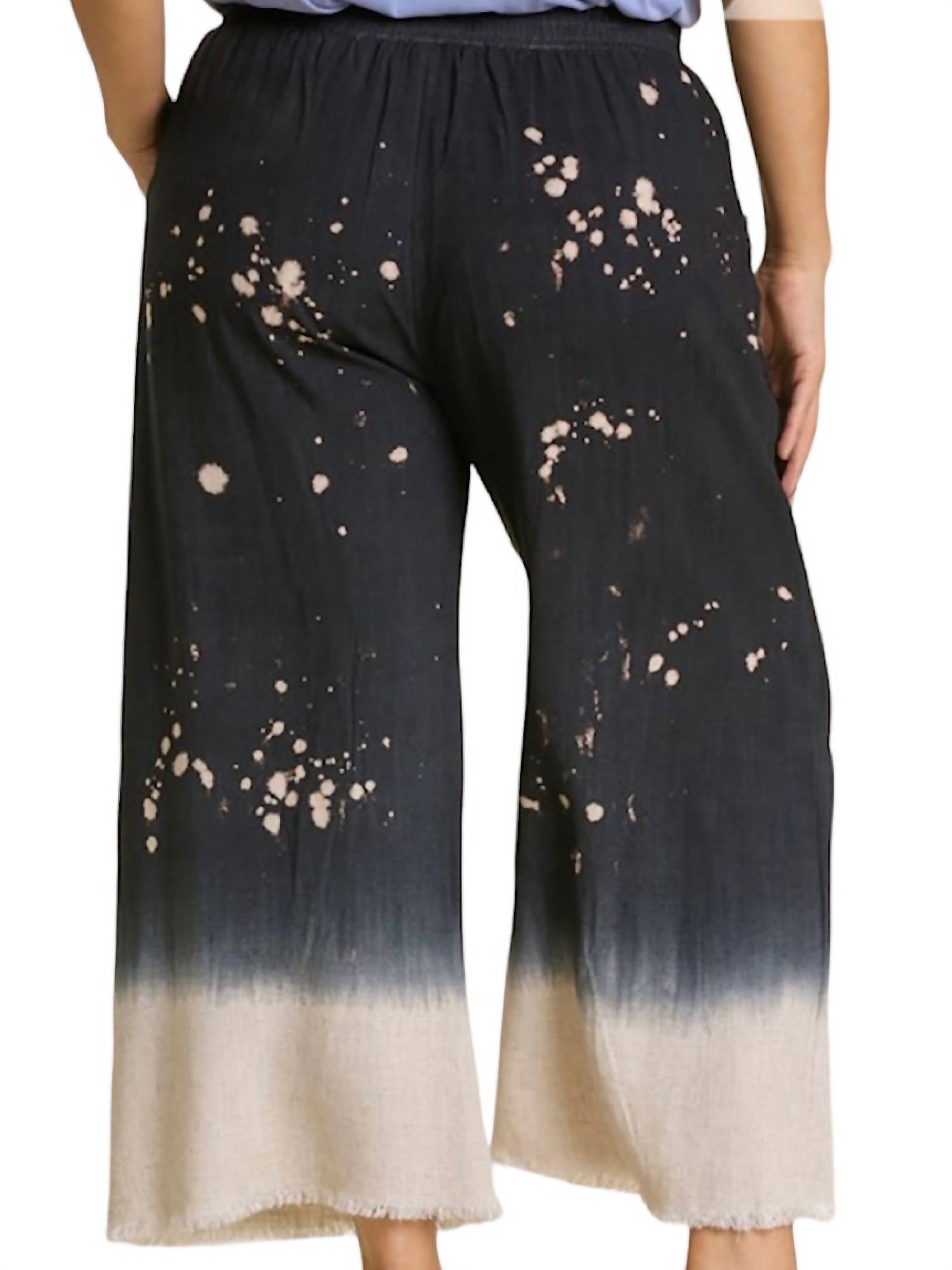 Umgee - Dip Dye Wide Leg Pant - Plus