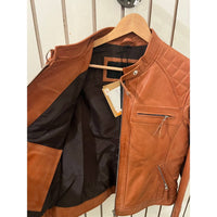 Decrum - Women's Diamond Leather Jacket