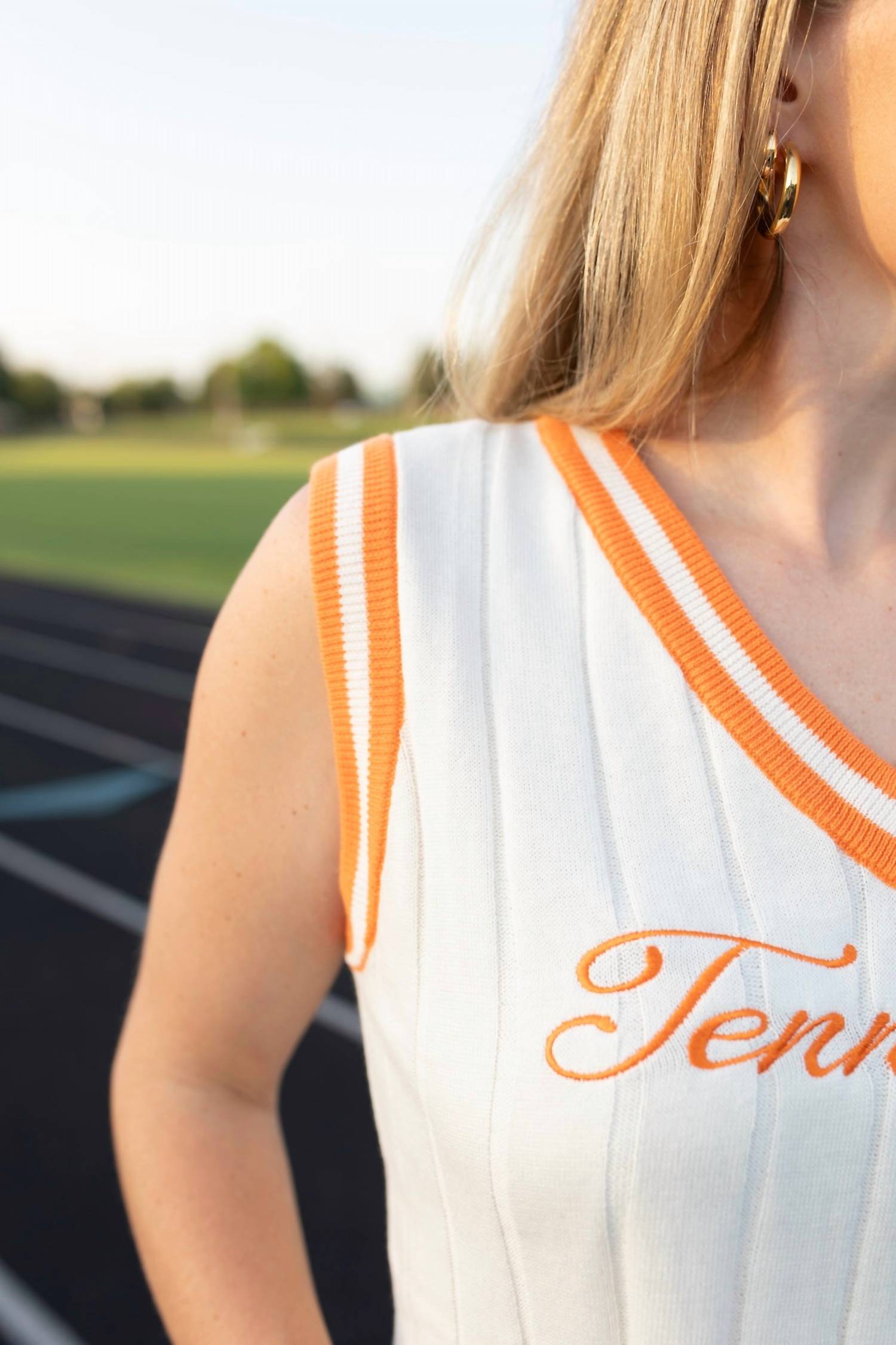 Le Lis - It's Football Time in Tennessee Embroidered Top