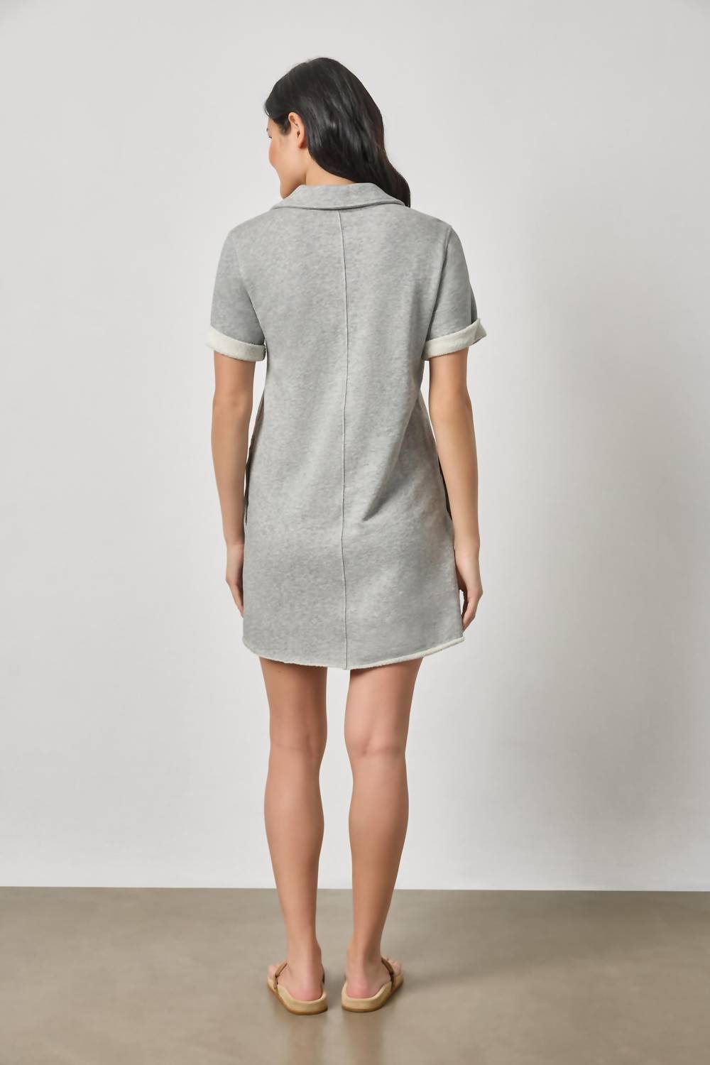Lilla P - Raw Hem Terry Mini Dress