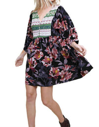 Umgee - Women's Floral Peasant Dress