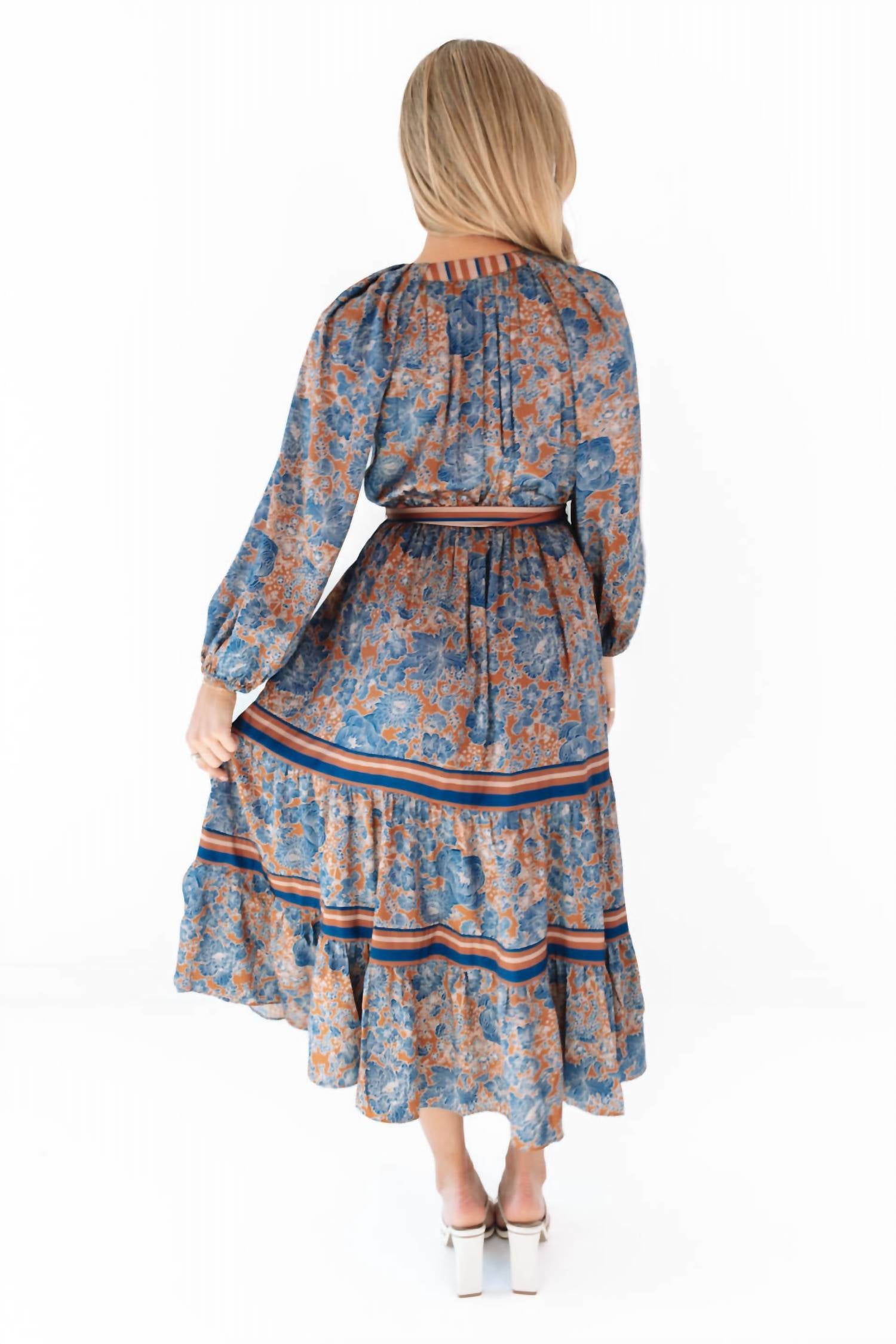 Current Air - Harvest Blooms Midi Floral Dress