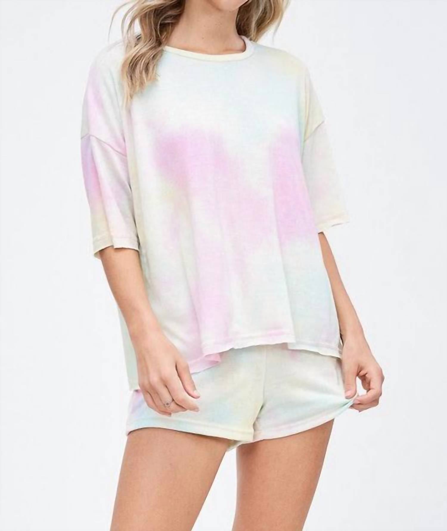 Phil Love - Pastel Tie Dye Shorts Set