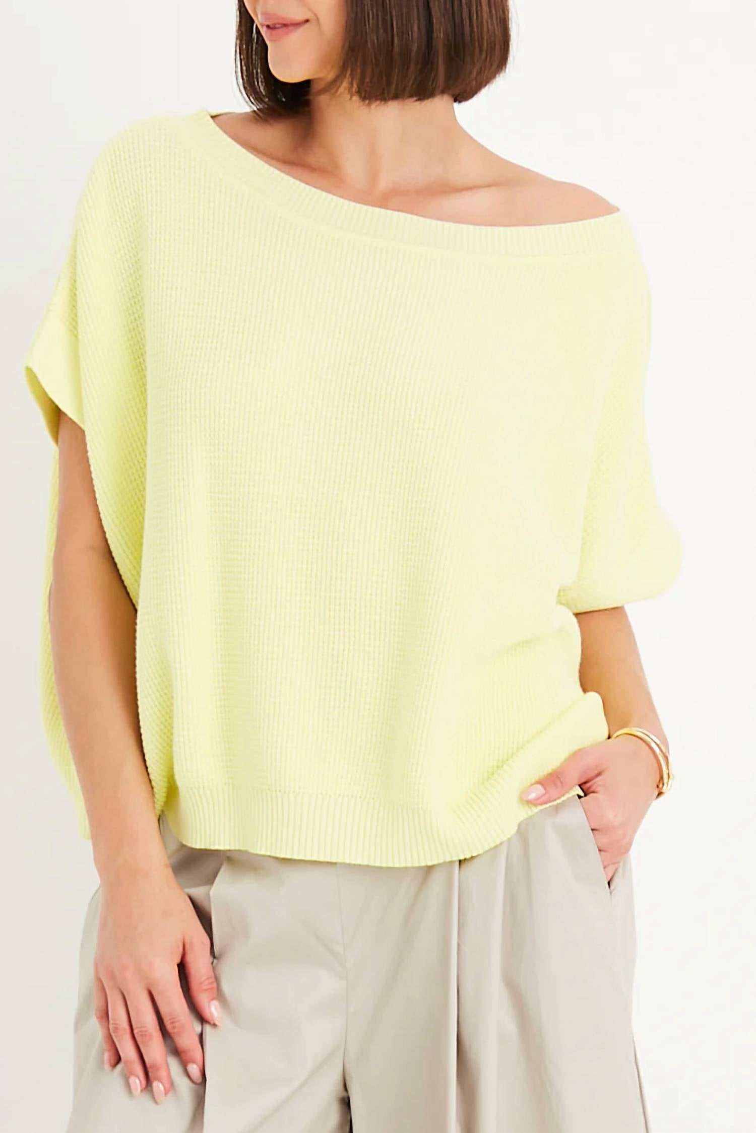 Planet By Lauren G. - Pima Cotton Waffle Knit Tee