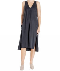 ELAINE KIM Tabitha V-neck Dress in ink - women's dress