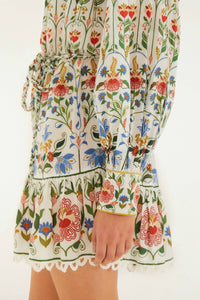 Farm Rio - STITCHED GARDEN MINI DRESS