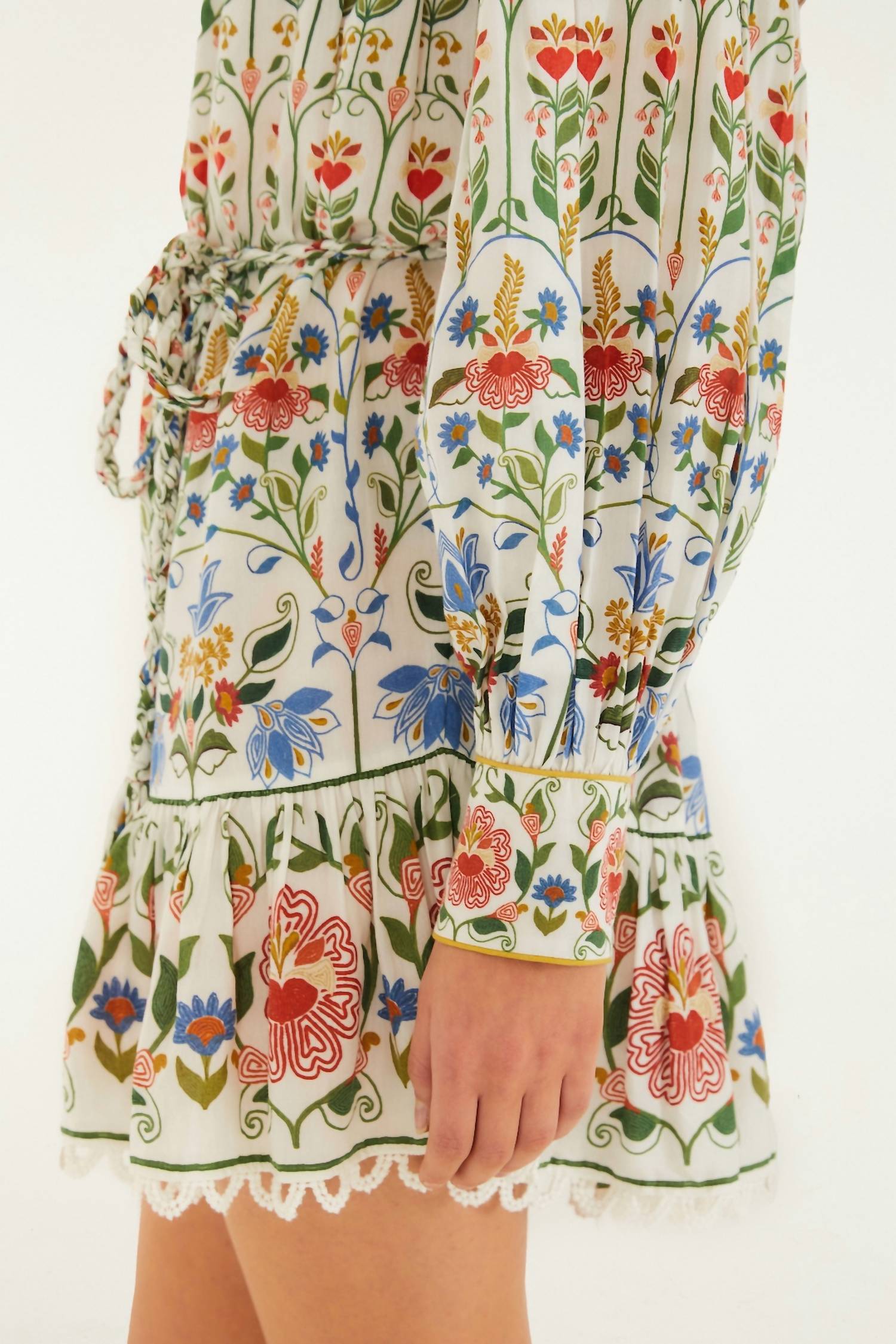 Farm Rio - STITCHED GARDEN MINI DRESS