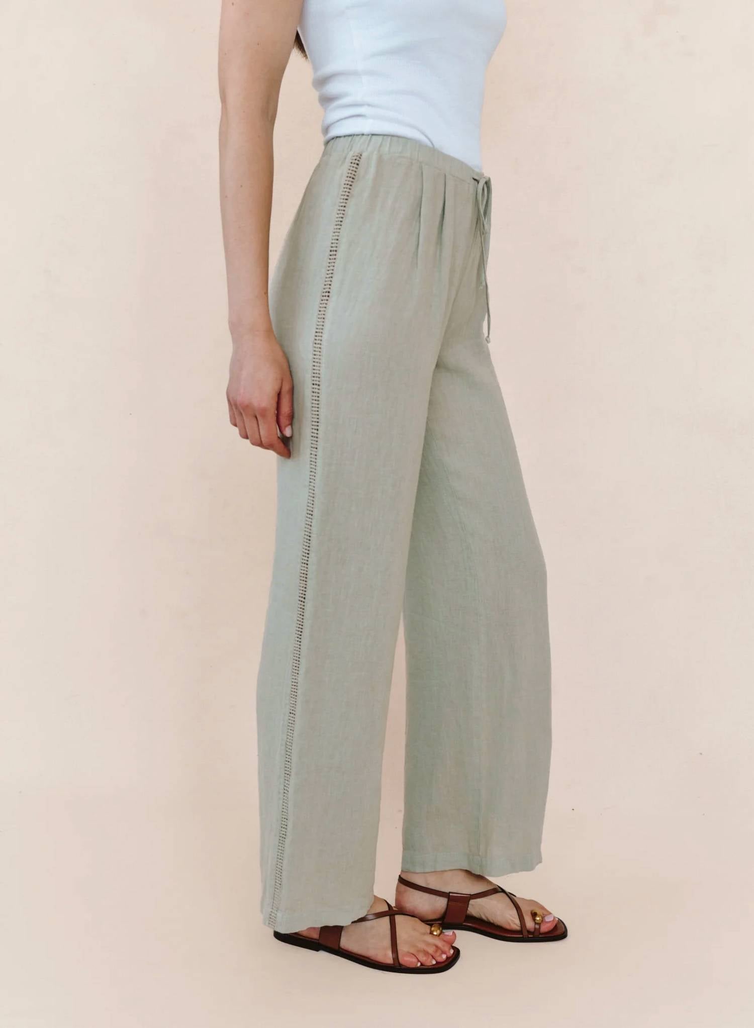 Bella Dahl - Beach Pant With Lattice Stripe