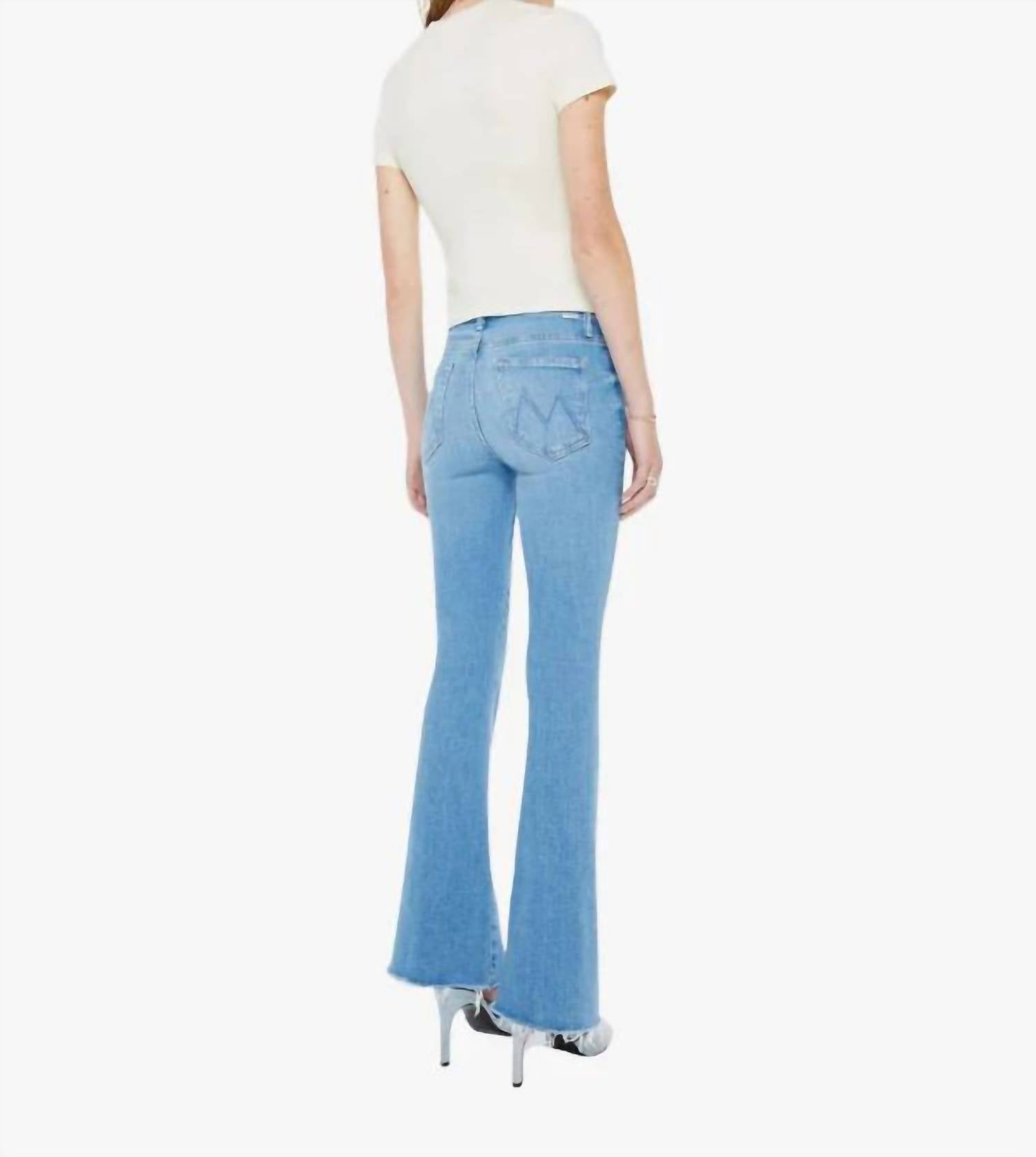 Mother - Weekender Mid Rise Flare Frayed Hem Jeans