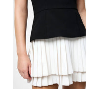 FRENCH CONNECTION Azra Strapless Pleat Mini Dress in black porcelain - women's dress - view 4