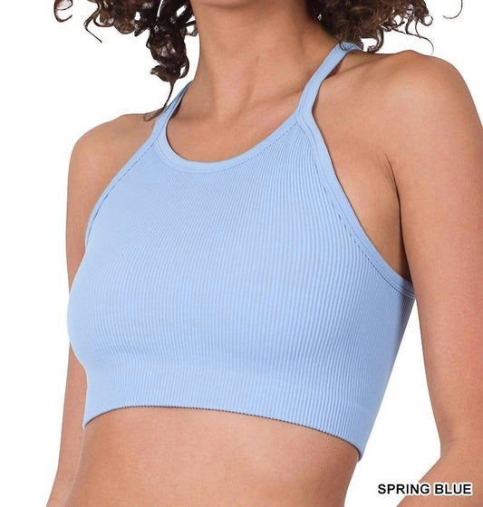 Zenana - Women's Ribbed Seamless Cropped Camisole