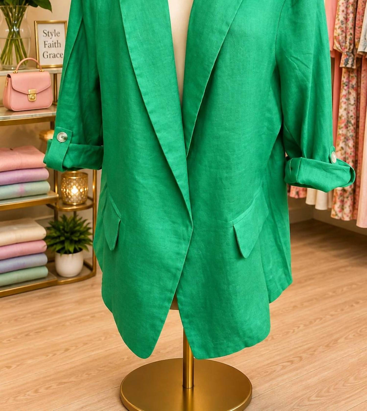 Ee:Some - Women's Coastal Relaxed Linen Blazer
