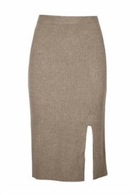 Lucy Paris - Ribbed Knit Midi Skirt