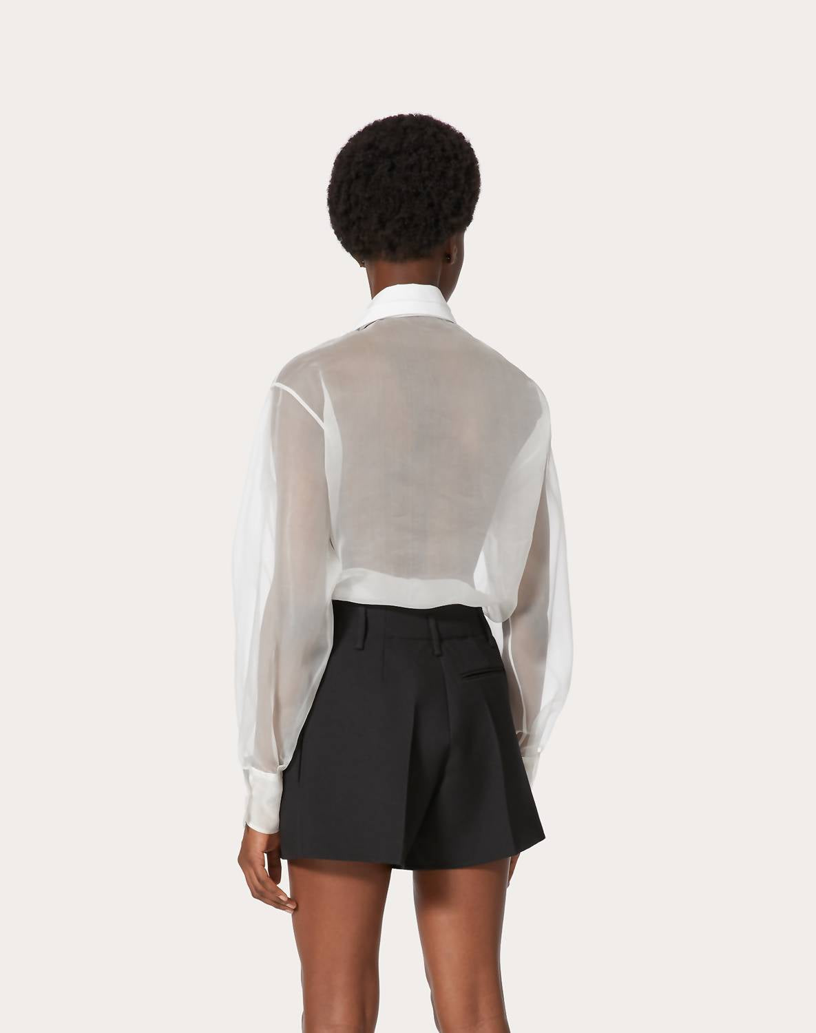 Valentino - Embroidered Organza Shirt