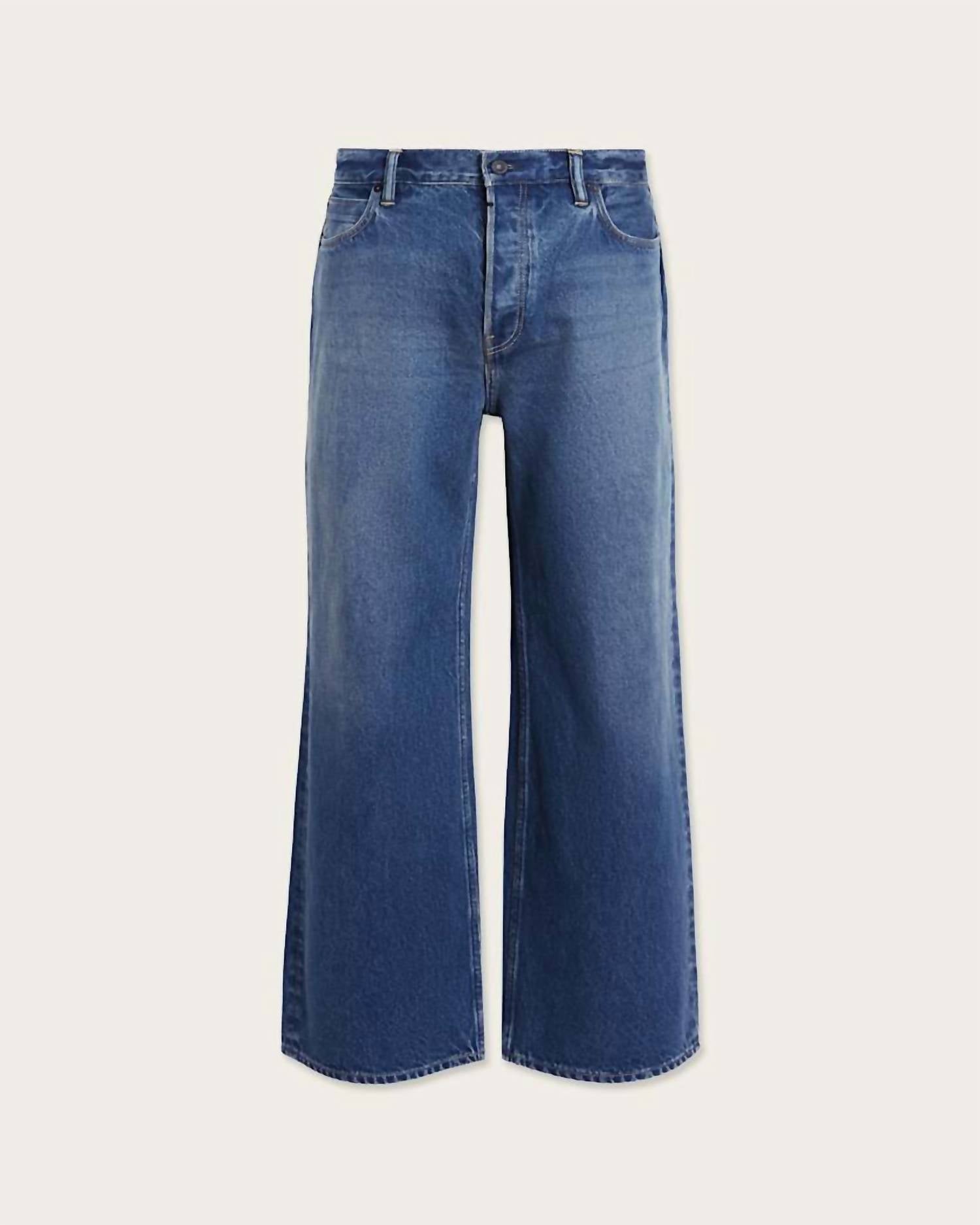 AllSaints Lenny Loose Fit Wide Leg Jeans in blue - men's jeans - view 7