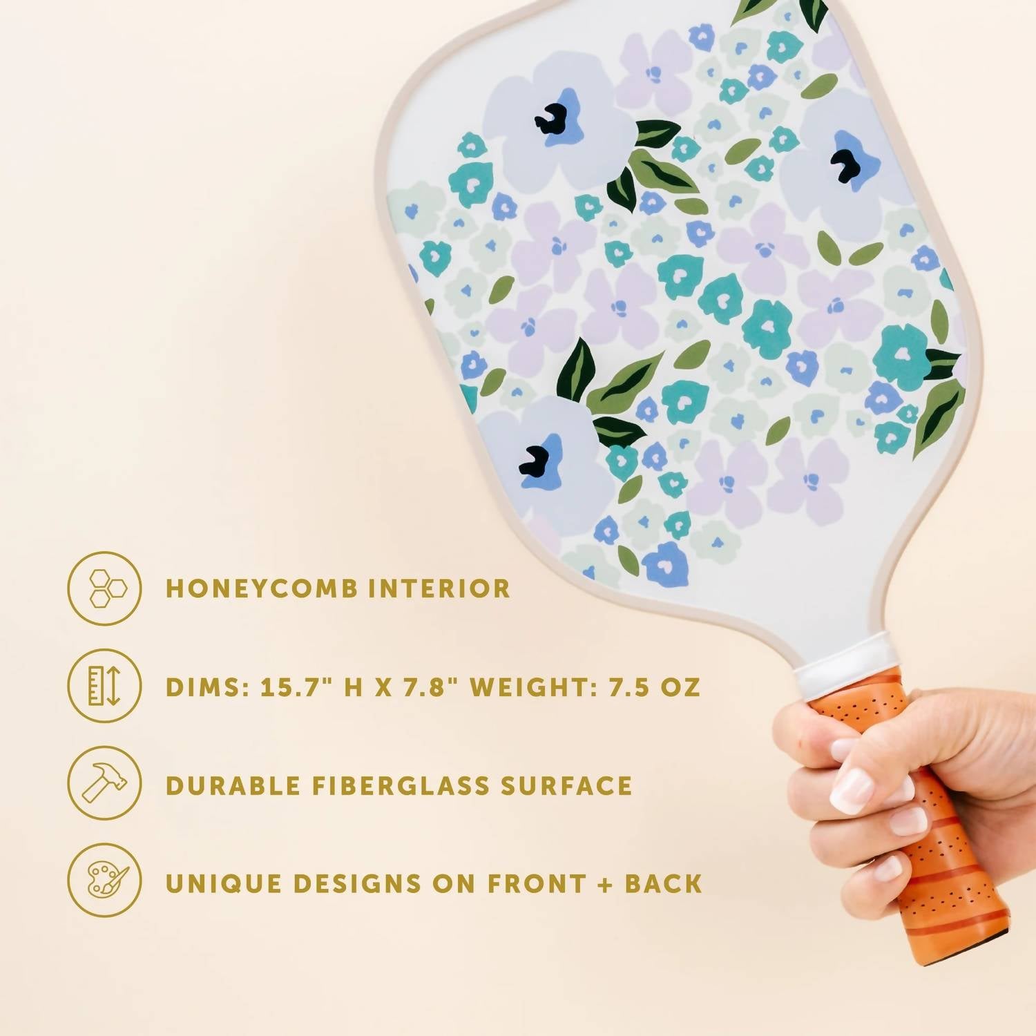 The Darling Effect - Floral Pickleball Paddle