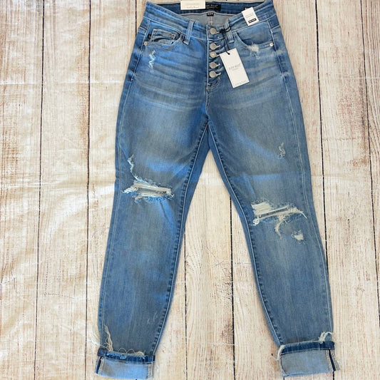 Judy Blue - Women's High Waist Boyfriend Buttonfly Jeans