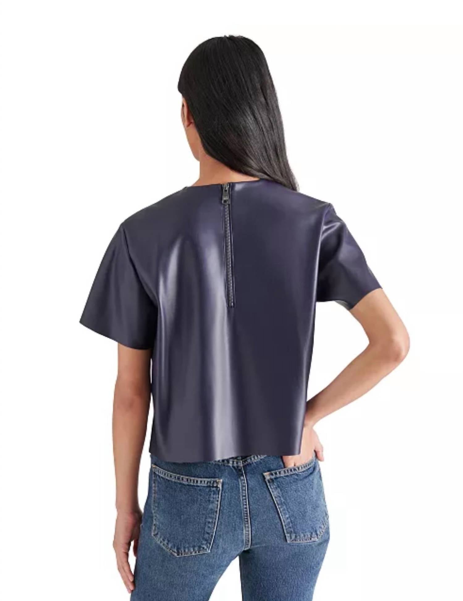 STEVE MADDEN Ezra Top in navy night sky - women's t-shirt - detail view
