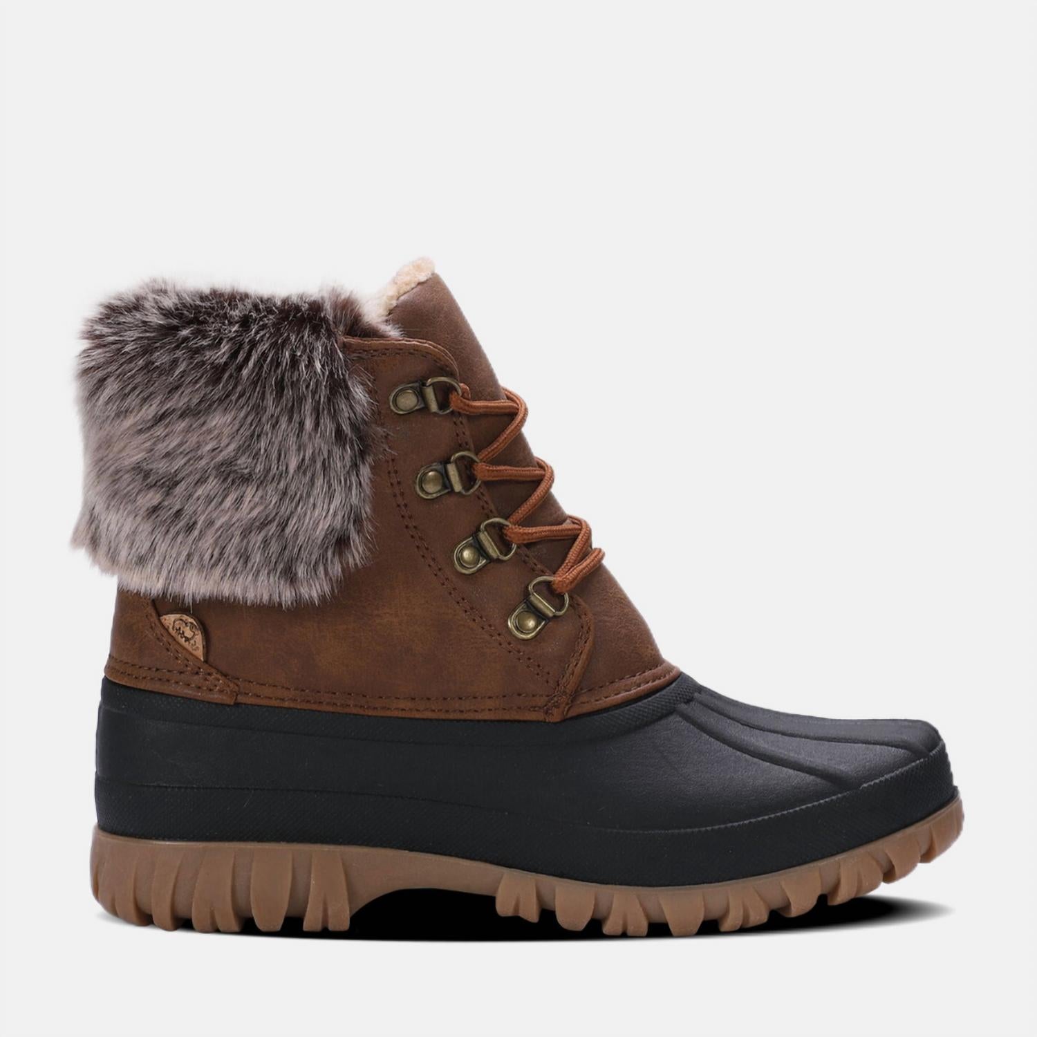 Lamo Women's Brielle Lace Up Boot in waxed chestnut - women's shoe