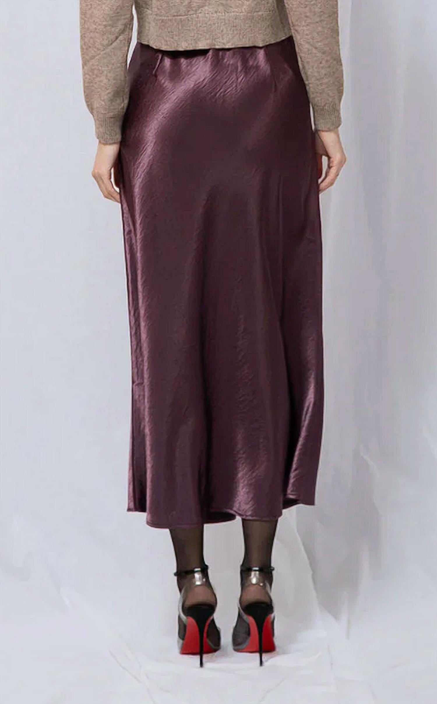 Lucy Paris - Satin Midi Skirt