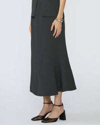 Tibi - Wool Crepe Marte Fluid Skirt