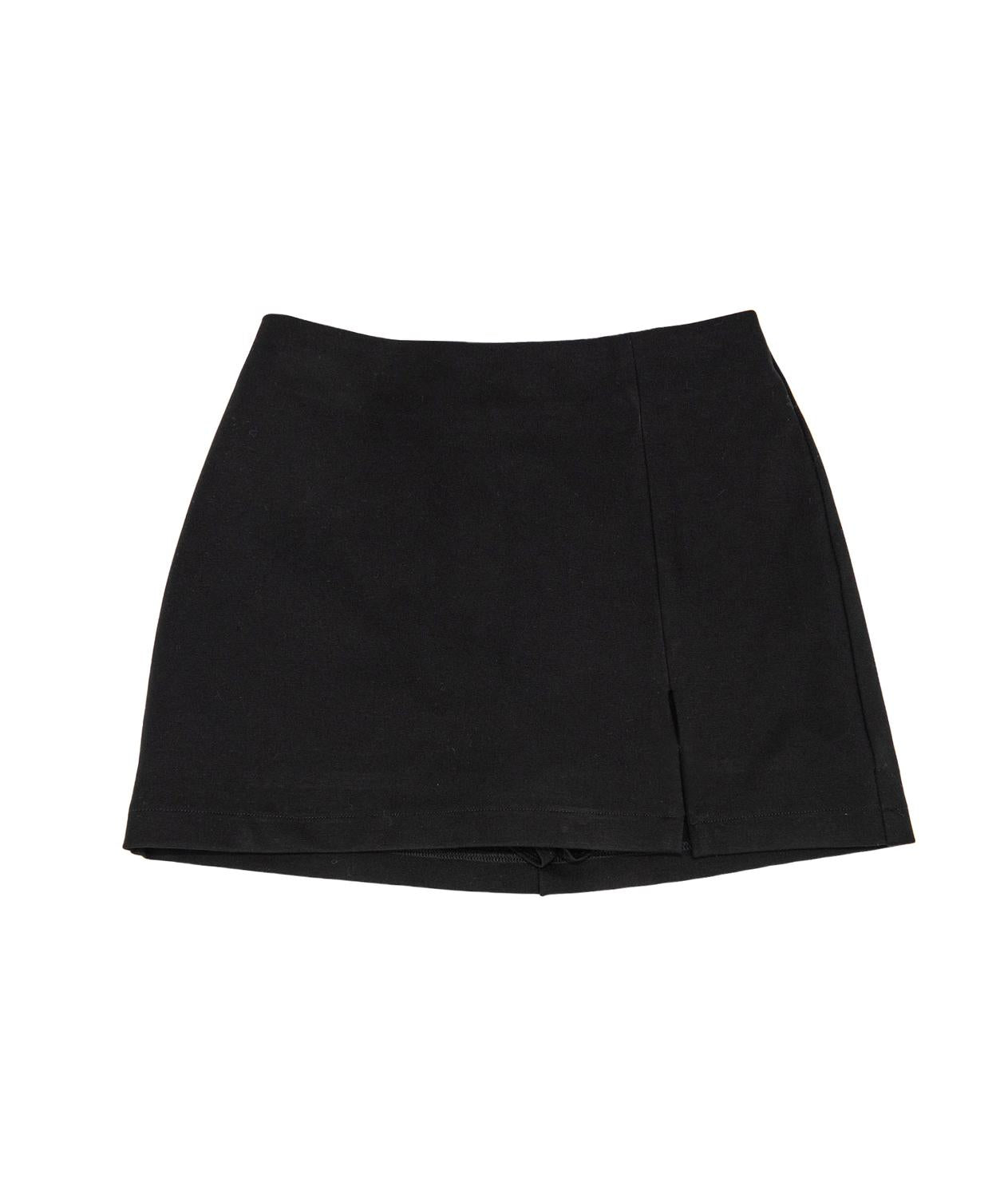 8apart Junior Women's Matty Side Slit Mini Skort in black - women's shorts - view 4