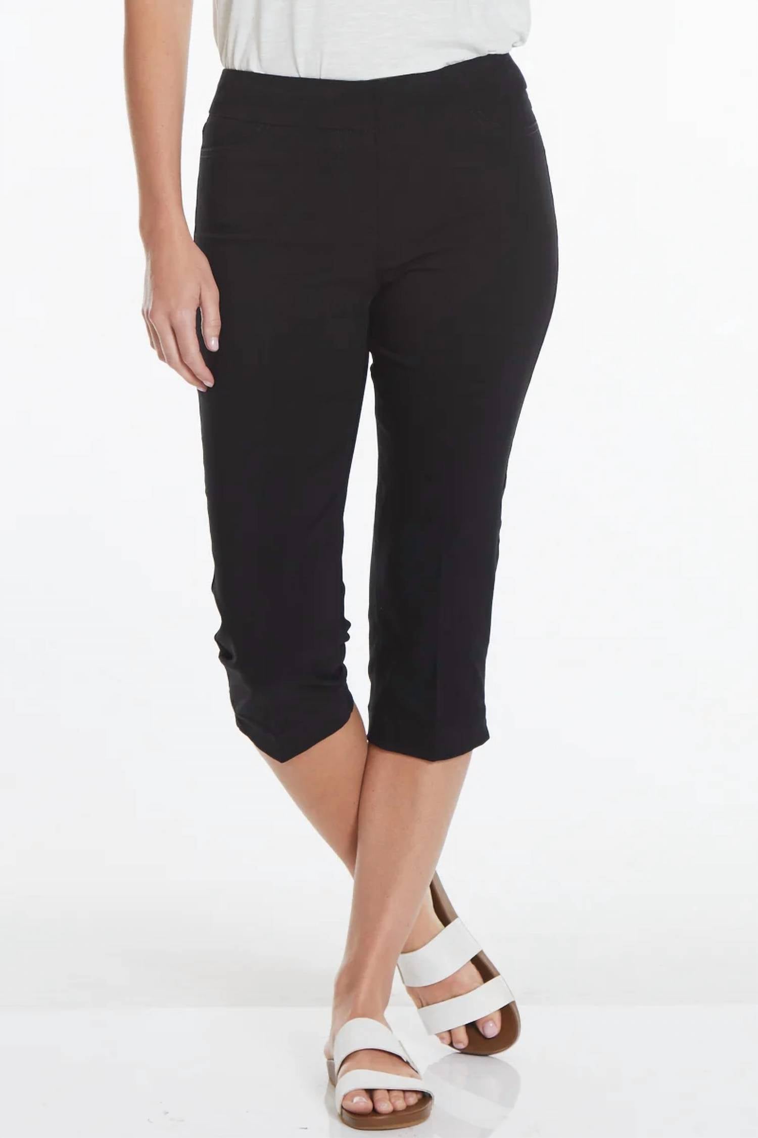 Multiples - Pull On Capri Pants With Back Pockets