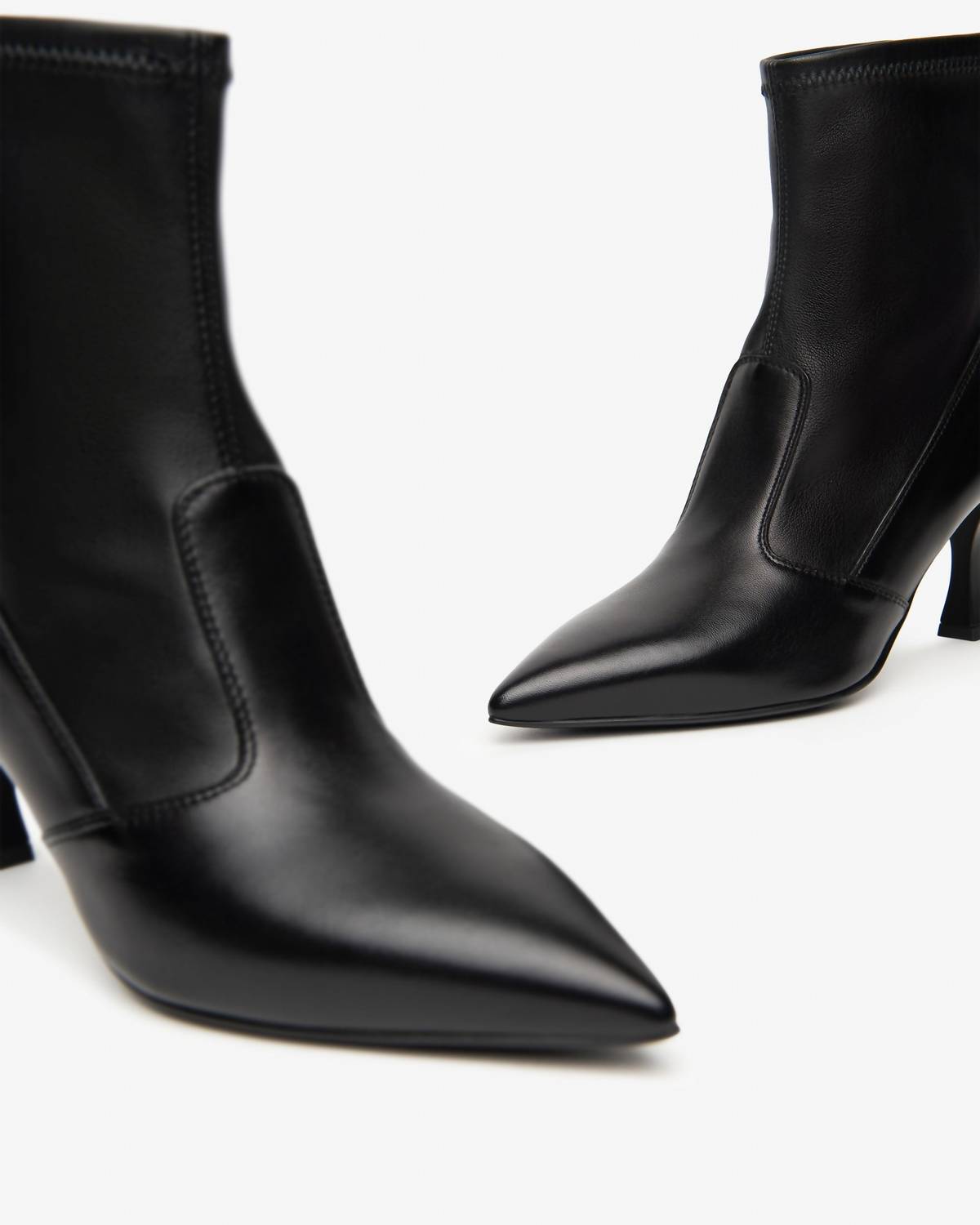 NeroGiardini Women's Pointed Toe Ankle Bootie in nero - women's shoe - alternate view