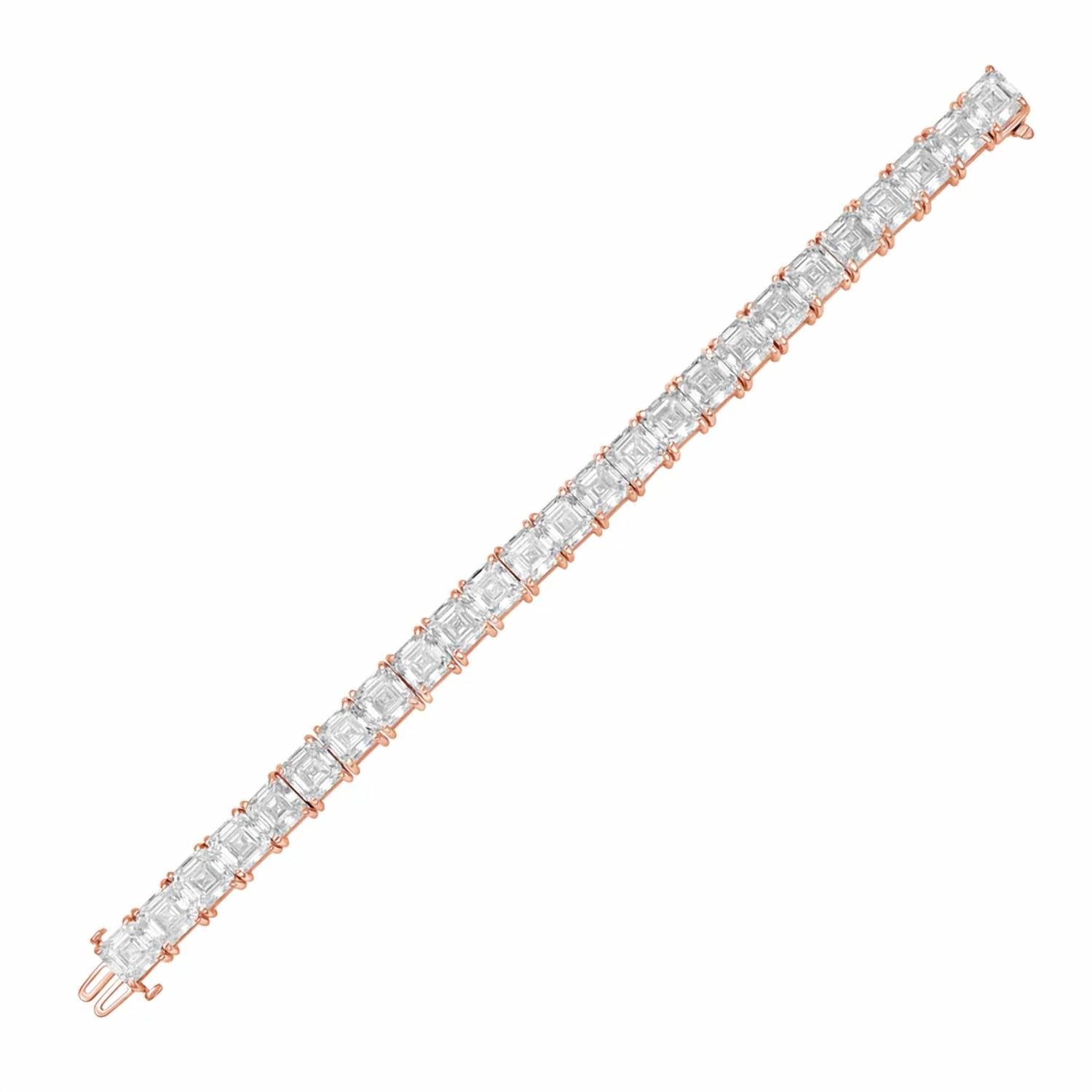 Diana M Jewels - Women's Asscher Lab-Grown Diamond Bracelet (35.00 Ct) - Signature