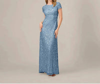 Adrianna Papell - Women's Scoop Back Sequin Gown