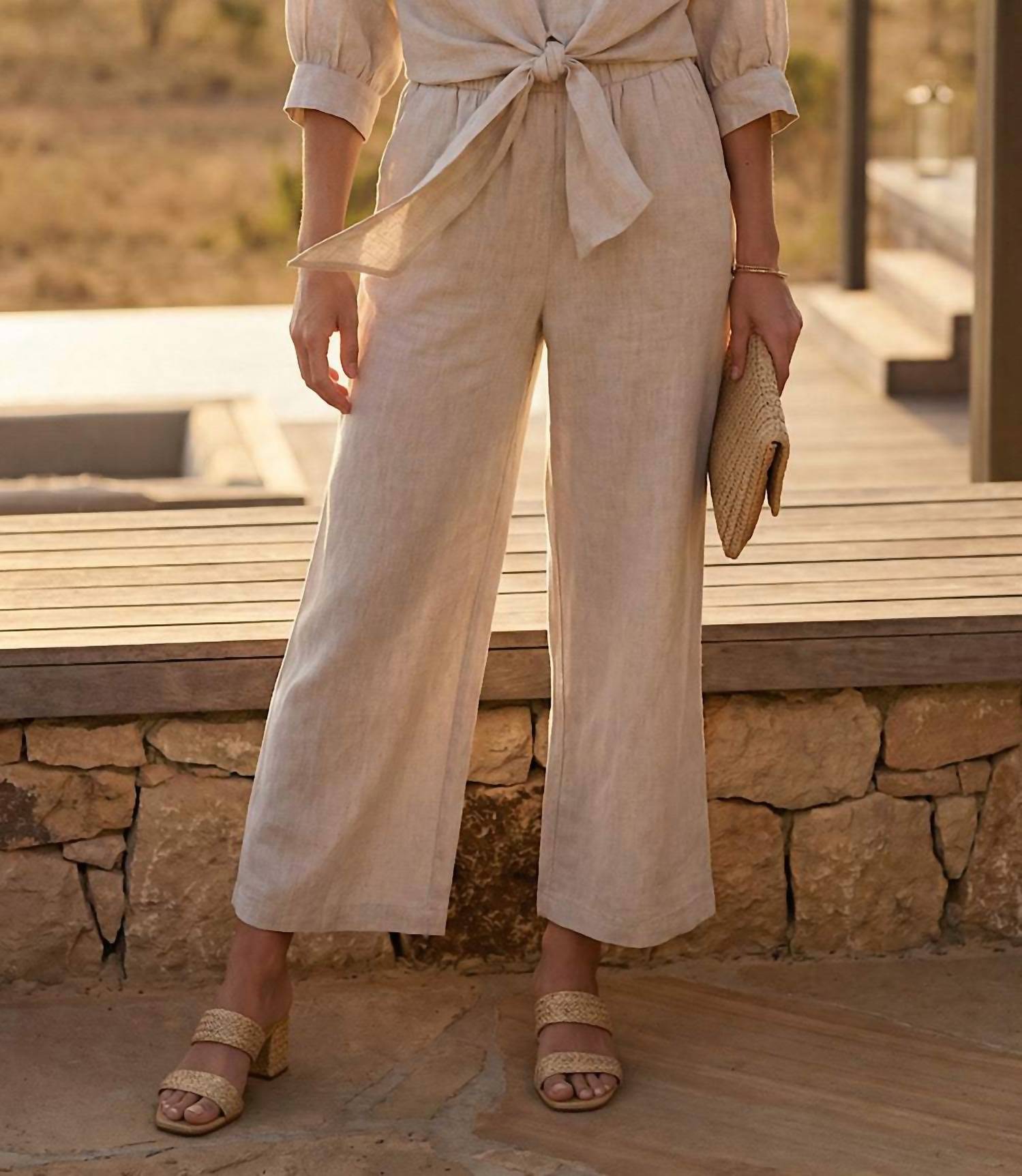 Karen Kane - Drawstring Linen Pants
