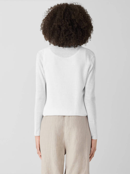 Eileen Fisher - Organic Linen Cotton Cropped Cardigan