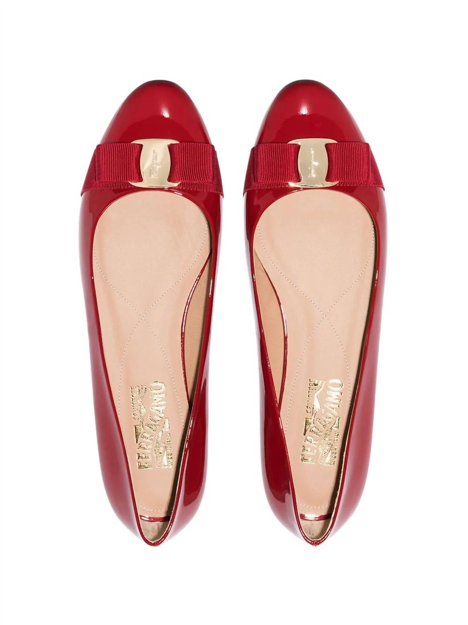 Salvatore Ferragamo - Kid's Vara Bow Ballerina Shoes