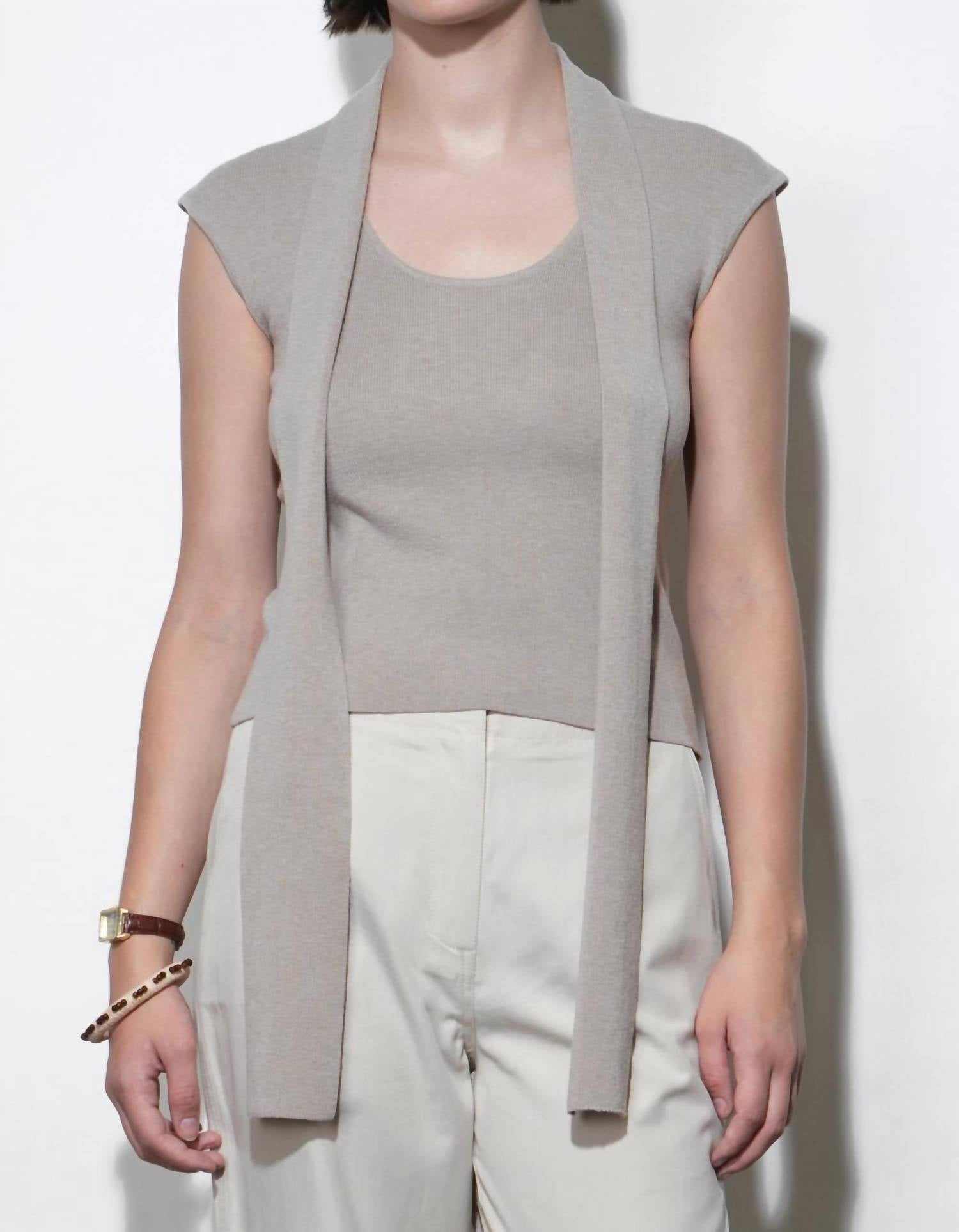 Greylin - Hannah Scarf Knit Top