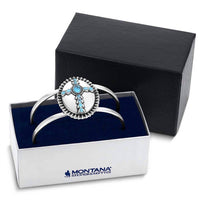Montana Silversmiths Women's Unbroken Faith Cuff Bracelet in turquoise - women's jewelry - alternate view