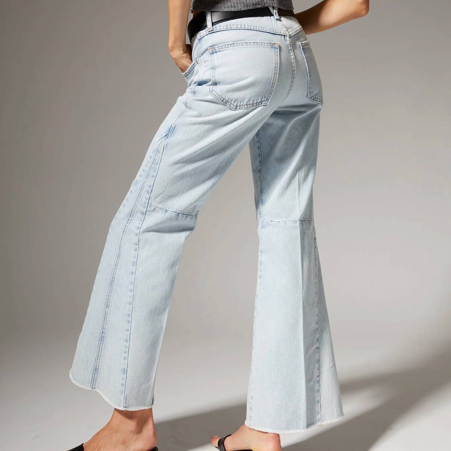 Sprwmn - Farah 5 Pocket Patch Flare Jeans