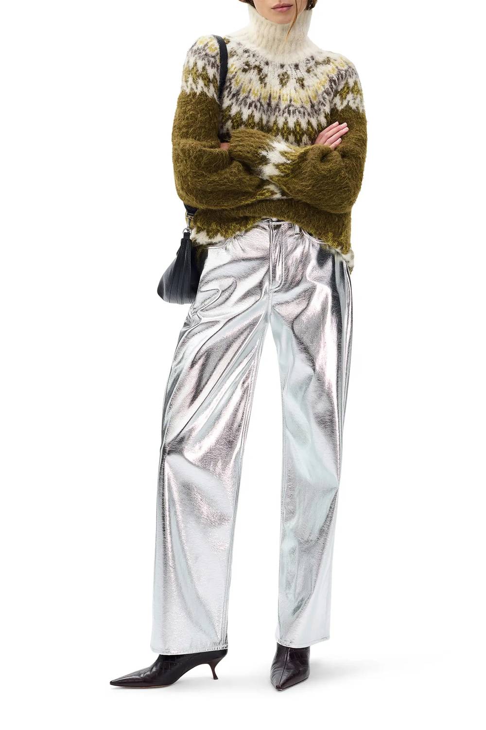 Rag & Bone - Logan Faux Leather Wide Leg Pant