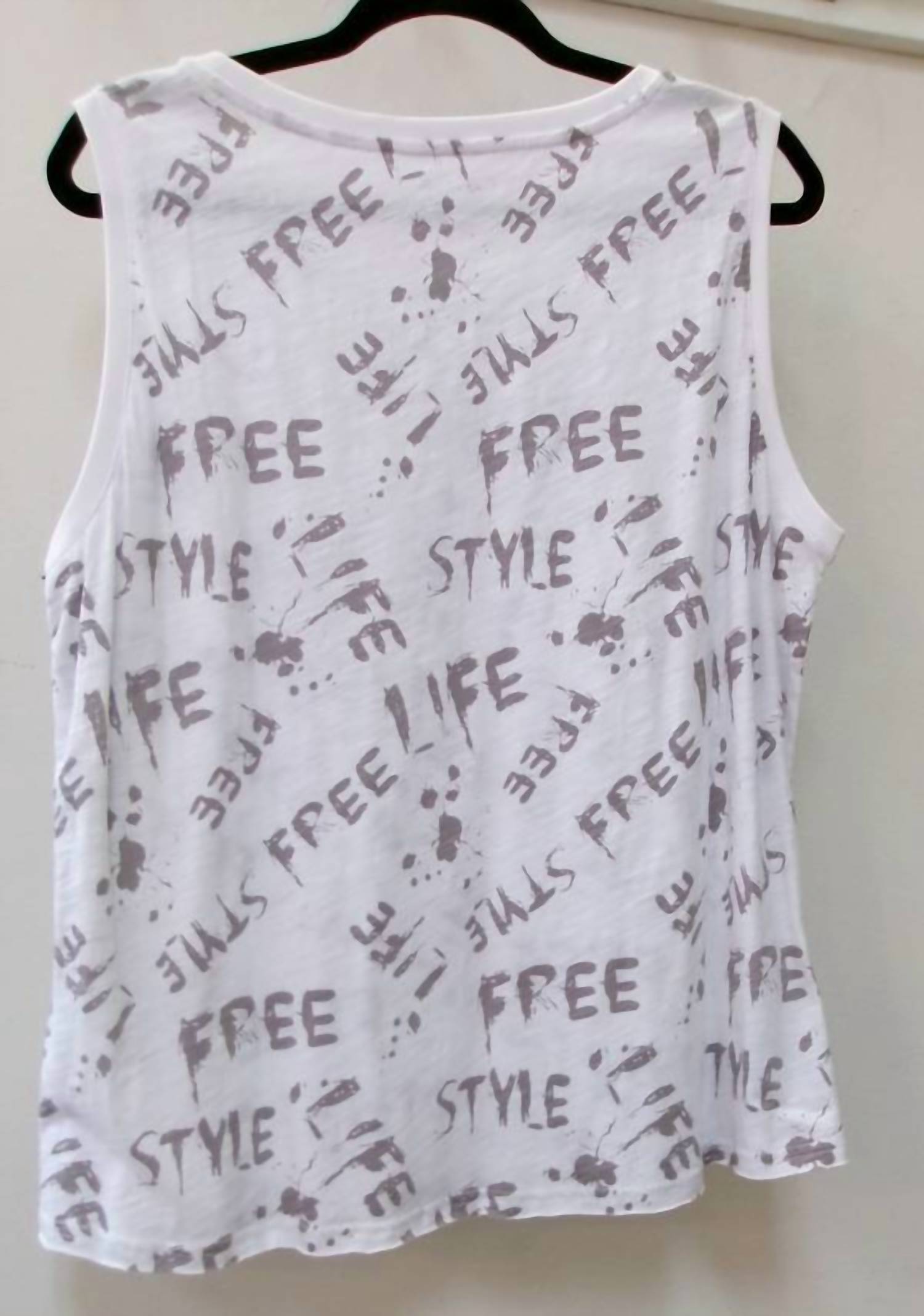 CHARLIE B Women's Cotton Sleeveless Tank Top in white - women's tank top - detail view