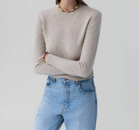 Guest In Residence Alina Crew Neck Sweater in residence alina crew neck sweater in sand - women's sweater