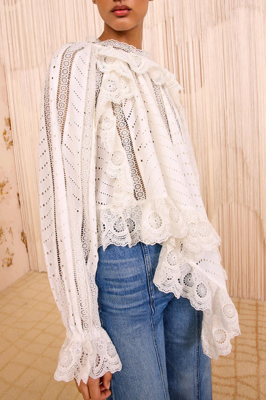 Ulla Johnson - Marcella Asymmetrical Long Sleeve Blouse