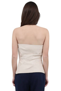 Iris Setlakwe - Leather Bustier Strapless Top