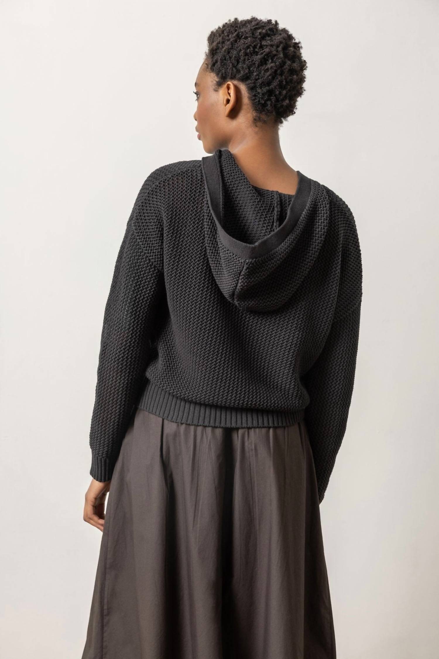 Lilla P - Hooded Split Neck Sweater