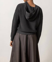 Lilla P - Hooded Split Neck Sweater