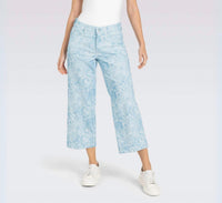 MAC Jeans Dream Culotte Wide Cropped Leg Jean in cloudy blue - women's jeans