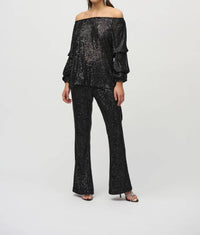 Joseph Ribkoff - Sequin Puff Top