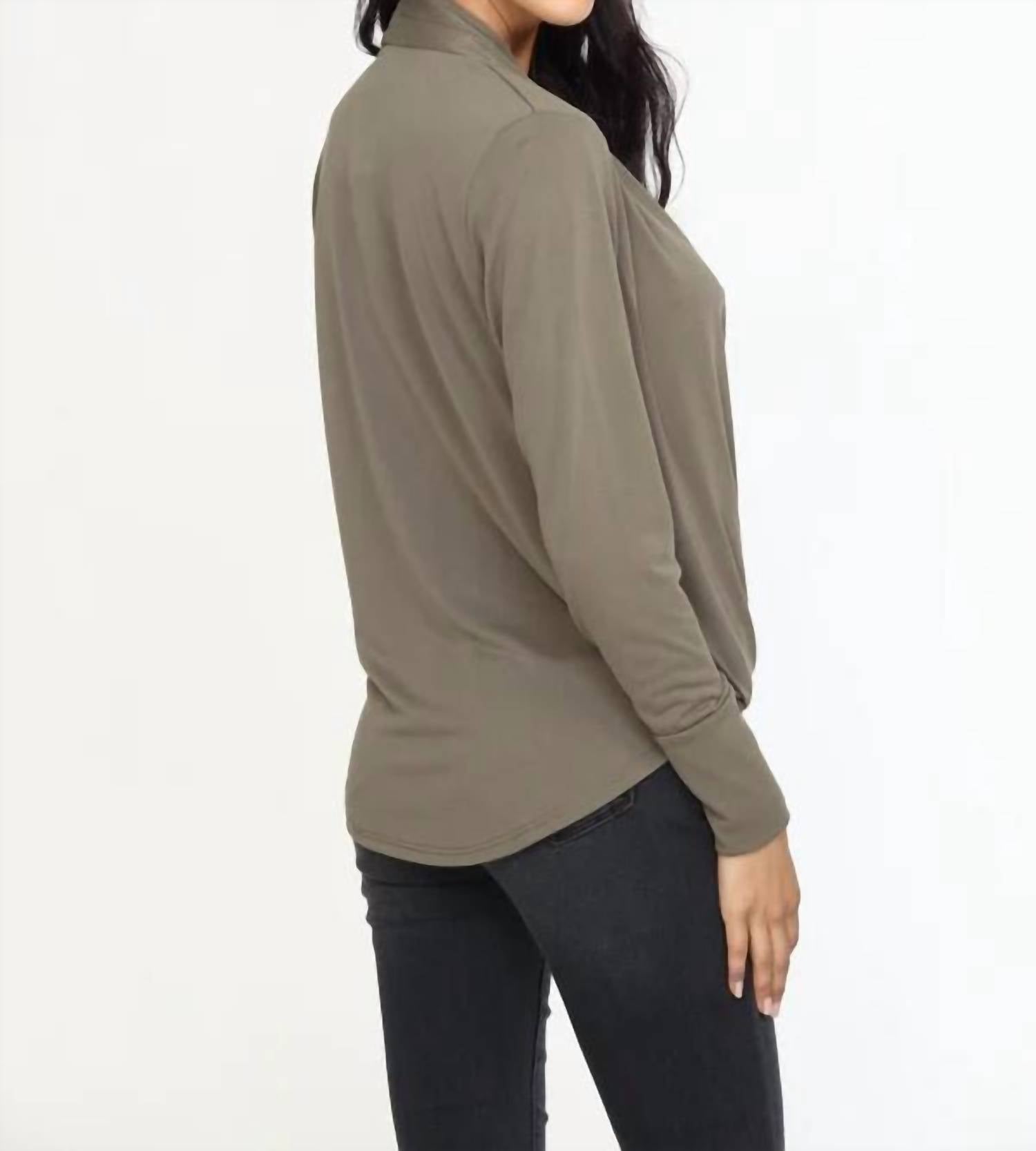 Veronica M - Cupro Draped Surplice Top