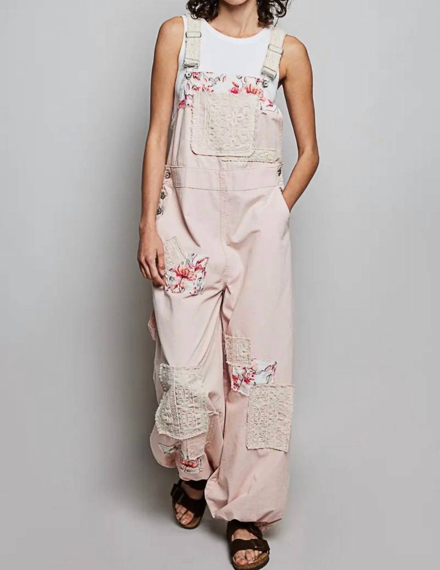 POL Floral Jumpsuit in pink - women's pants