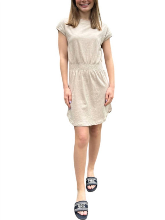 Rd Style - SHORT SLEEVED DOLMAN SLEEVE RUCHED WAIST DRESS